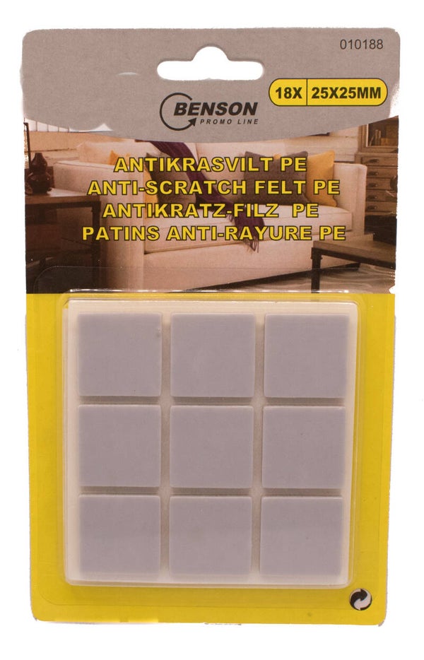 Antikrasglijder PE vierkant