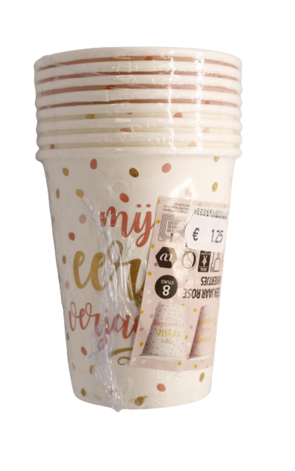 Bekertjes 1 jaar roze