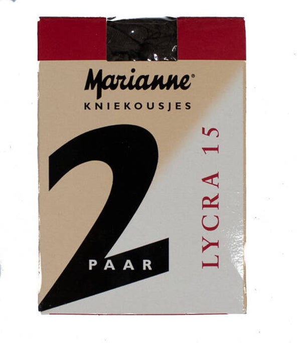 2 paar pantykniekousjes zwart 15 denier