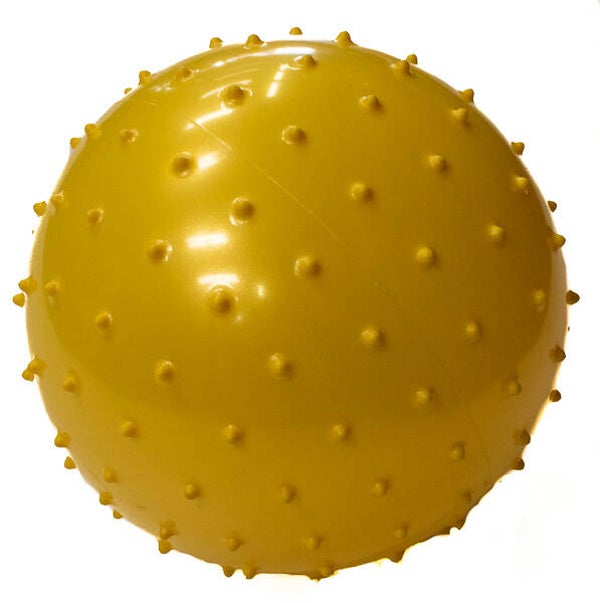 Bal spikey klein geel