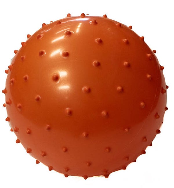 Bal spikey klein oranje