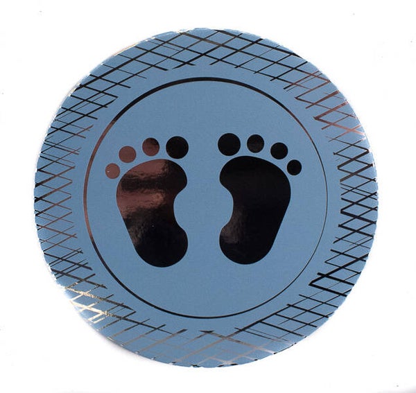 Onderzetter geboorte blauw