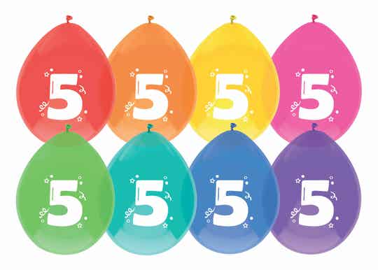 Ballonnen 5 jaar