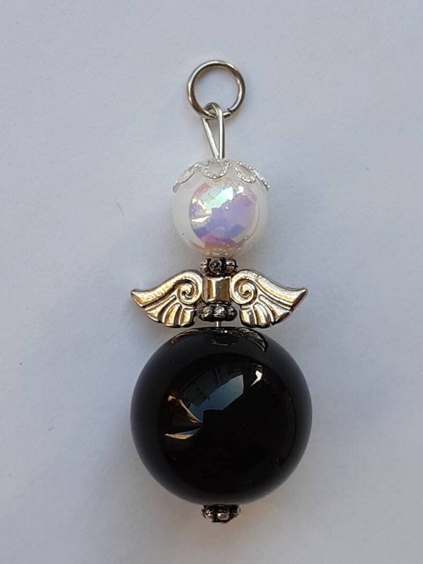 Perlenengel "schwarz"   PE025