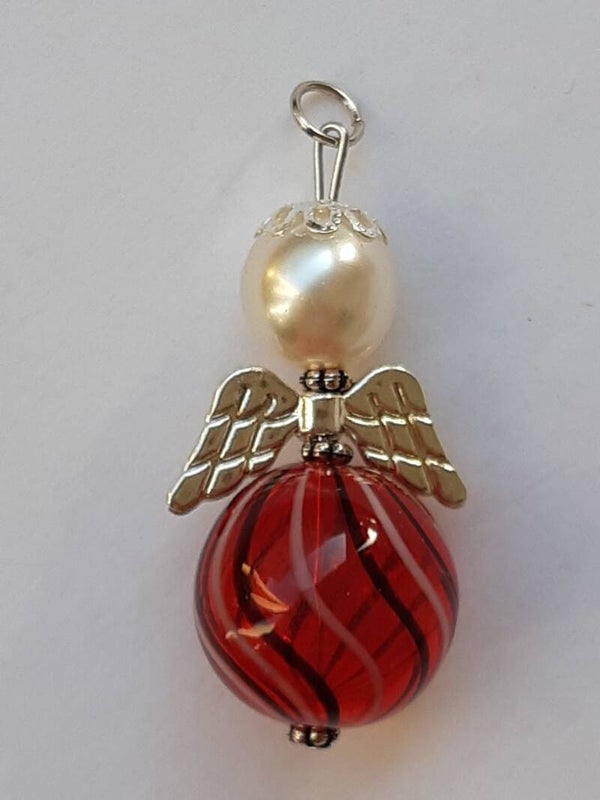 Perlenengel "rot"   PE026