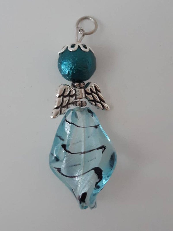 Perlenengel "helltürkis"   PE036