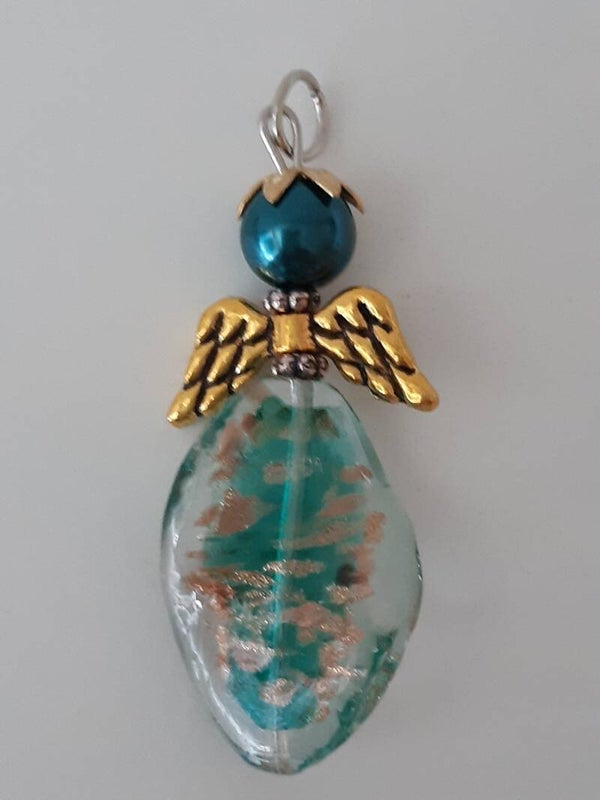 Perlenengel "grün"   PE043