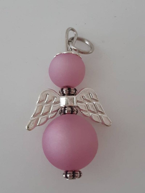 Perlenengel "violett"   PE062