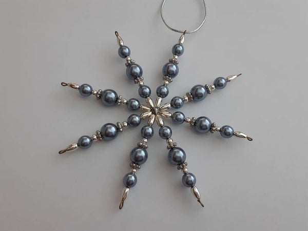 Perlenstern "blau / silber"   cs1011