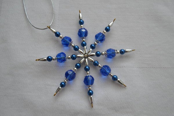 Perlenstern "blau / silber"   cs1037