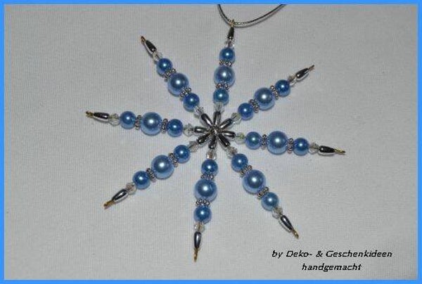 Perlenstern "blau / silber"   cs1053