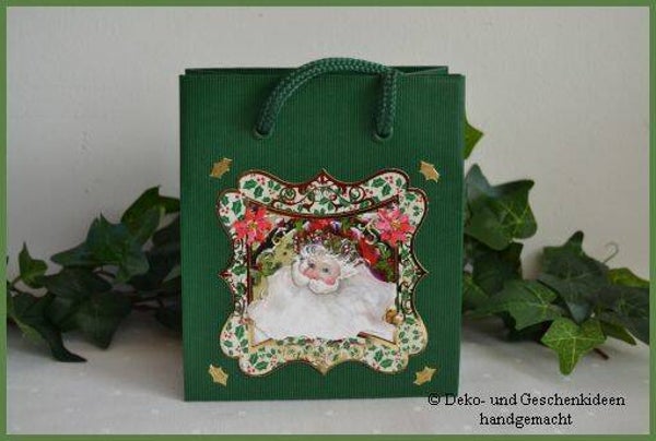 Gechenktasche "Weihnachtsmannkopf"   cs1064