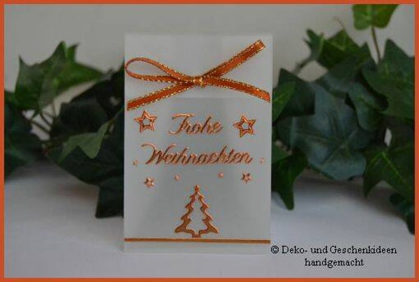 Geschenktascherl mini "Weihnachtsbaum kupfer"   cs1088