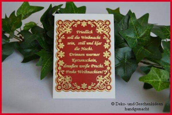 Weihnachtskarte "Weihnachtstext"   cs1200