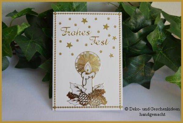 Weihnachtskarte "Kerze"   cs1205