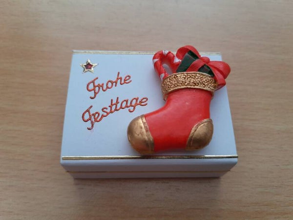 Geschenkschachterl mini "Stiefel rot"  cs122