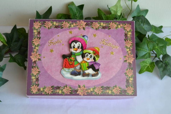 Geschenkschachtel "Pinguinen"   cs1240