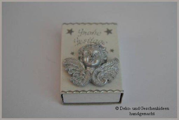 Geschenkschachterl mini "Engerl silber"   cs1375