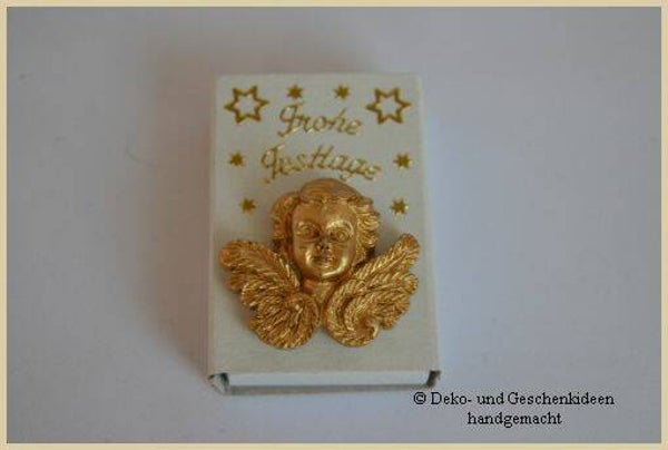 Geschenkschachterl mini "Engerl gold"   cs1383
