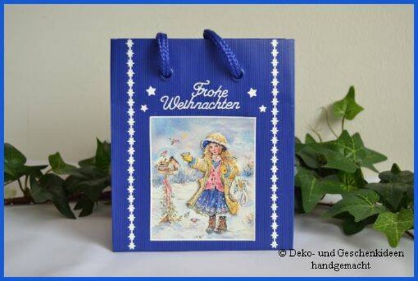 Gechenktasche "Mädchen beim Vogelhaus"   cs1451