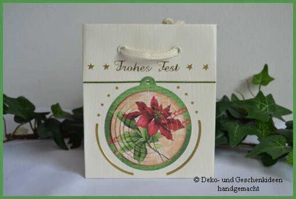 Gechenktasche "Weihnachtsstern in Kugel"   cs1458