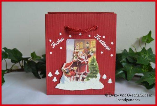 Gechenktasche "Weihnachtsmann im Schnee"   cs1469