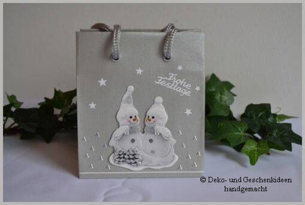 Gechenktasche "Schneemänner"   cs1485
