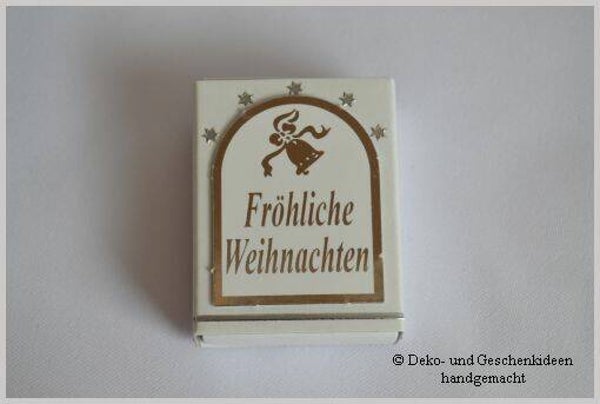 Geschenkschachterl mini "Fröhliche Weihnachten" silber   cs1508