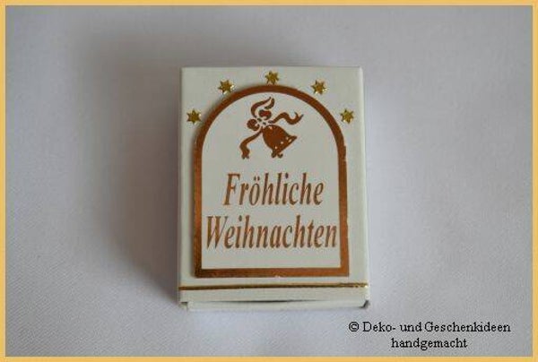 Geschenkschachterl mini "Fröhliche Weihnachten" gold   cs1509