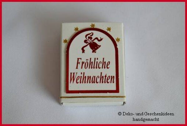 Geschenkschachterl mini "Fröhliche Weihnachten" - rot   cs1510