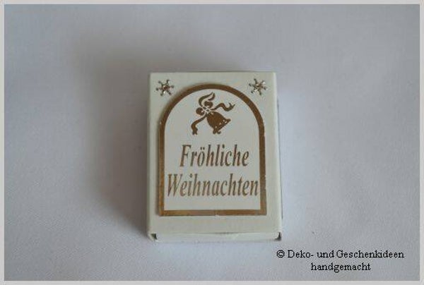 Geschenkschachterl mini "Fröhliche Weihnachten" silber   cs1511