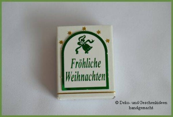 Geschenkschachterl mini "Fröhliche Weihnachten" grün   cs1512