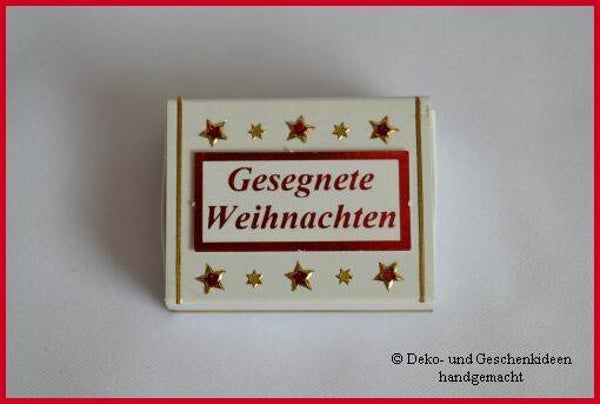 Geschenkschachterl mini "Gesegnete Weihnachten" rot   cs1515