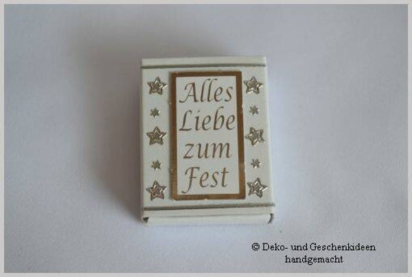 Geschenkschachterl mini "Alles Liebe zum Fest" silber   cs1519