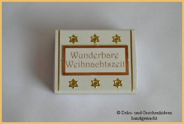Geschenkschachterl mini "Wunderbare Weihnachtszeit" gold   cs1520