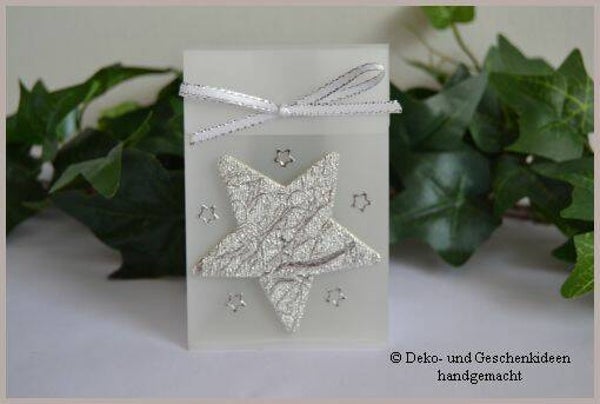 Geschenktascherl mini "Stern silber"   cs1530