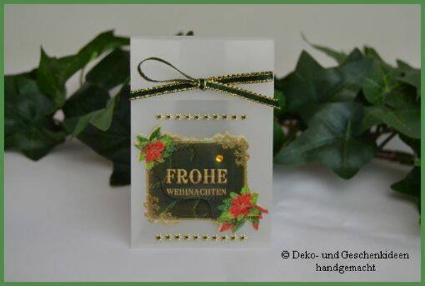 Geschenktascherl mini "Frohe Weihnachten"   cs1547