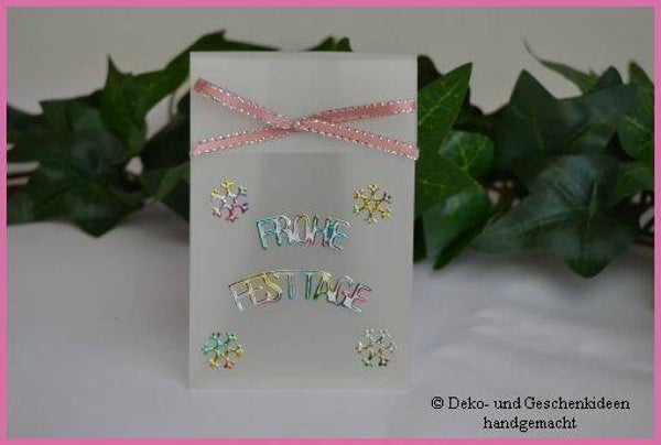 Geschenktascherl mini "Frohe Festtage"   cs1550