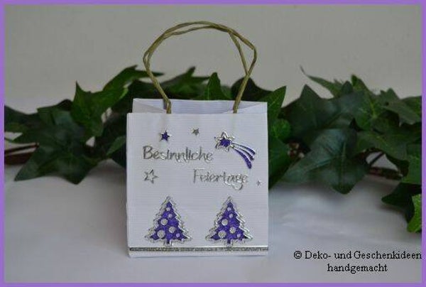 Gechenktasche "Bäume blau"   cs1575