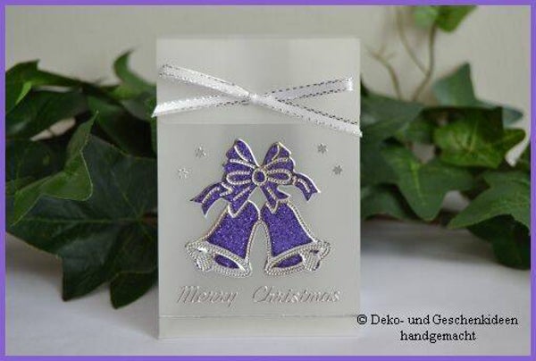 Geschenktascherl mini "Glocken lila"   cs1588