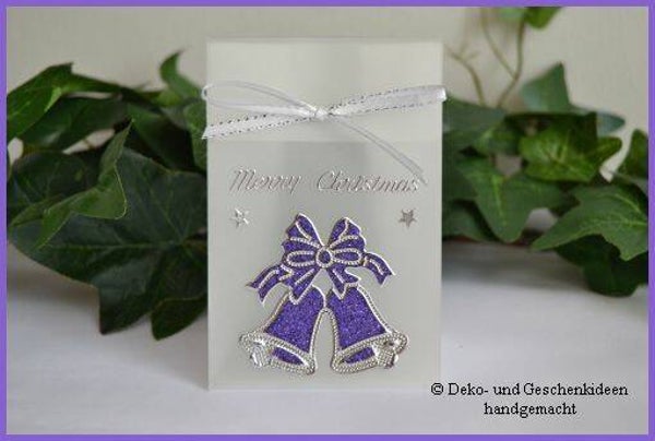 Geschenktascherl mini "Glocken lila"   cs1589