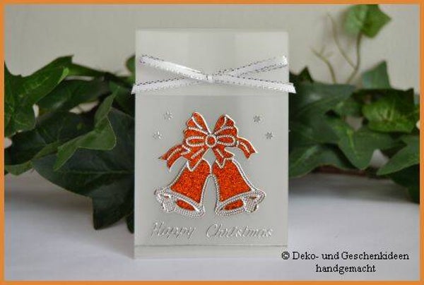 Geschenktascherl mini "Glocken orange"   cs1590