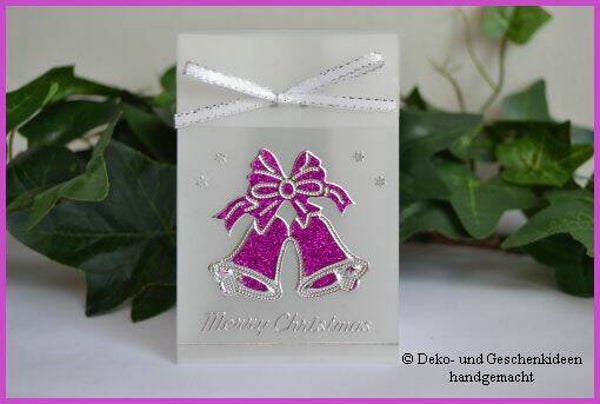 Geschenktascherl mini "Glocken magenta"   cs1591