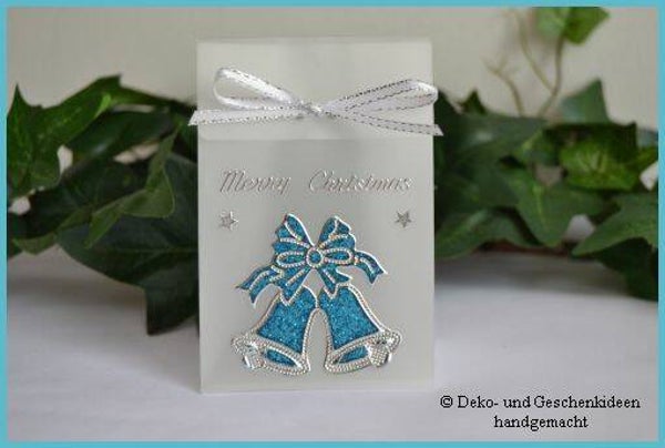 Geschenktascherl mini "Glocken türkis"   cs1594