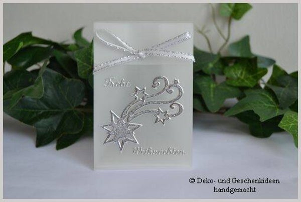 Geschenktascherl mini "Sternschnuppe silber"   cs1607