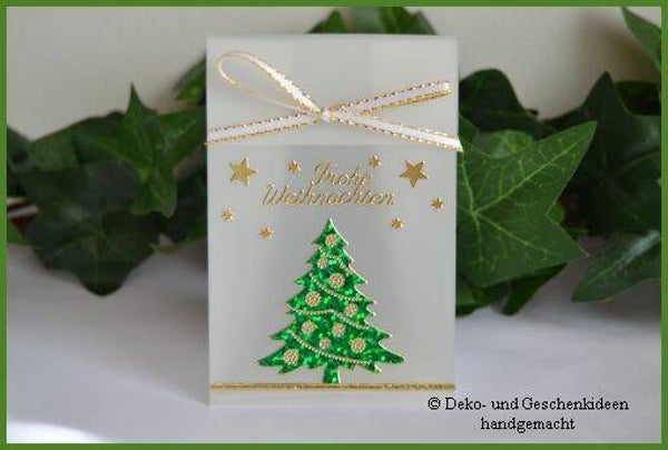 Geschenktascherl mini "Baum grün"   cs1612