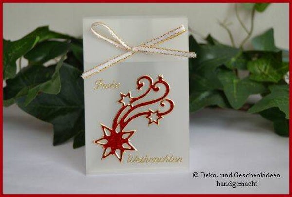 Geschenktascherl mini "Sternschnuppe rot"   cs1613