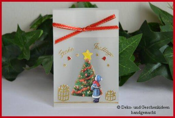 Geschenktascherl mini "Weihnachtsbaum"   cs1629
