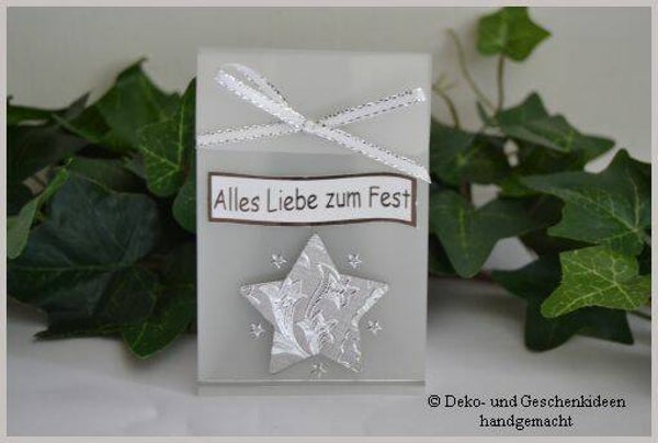 Geschenktascherl mini "Stern silber"   cs1656