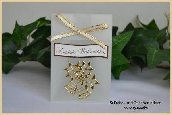 Geschenktascherl mini "Glocken gold"   cs1662